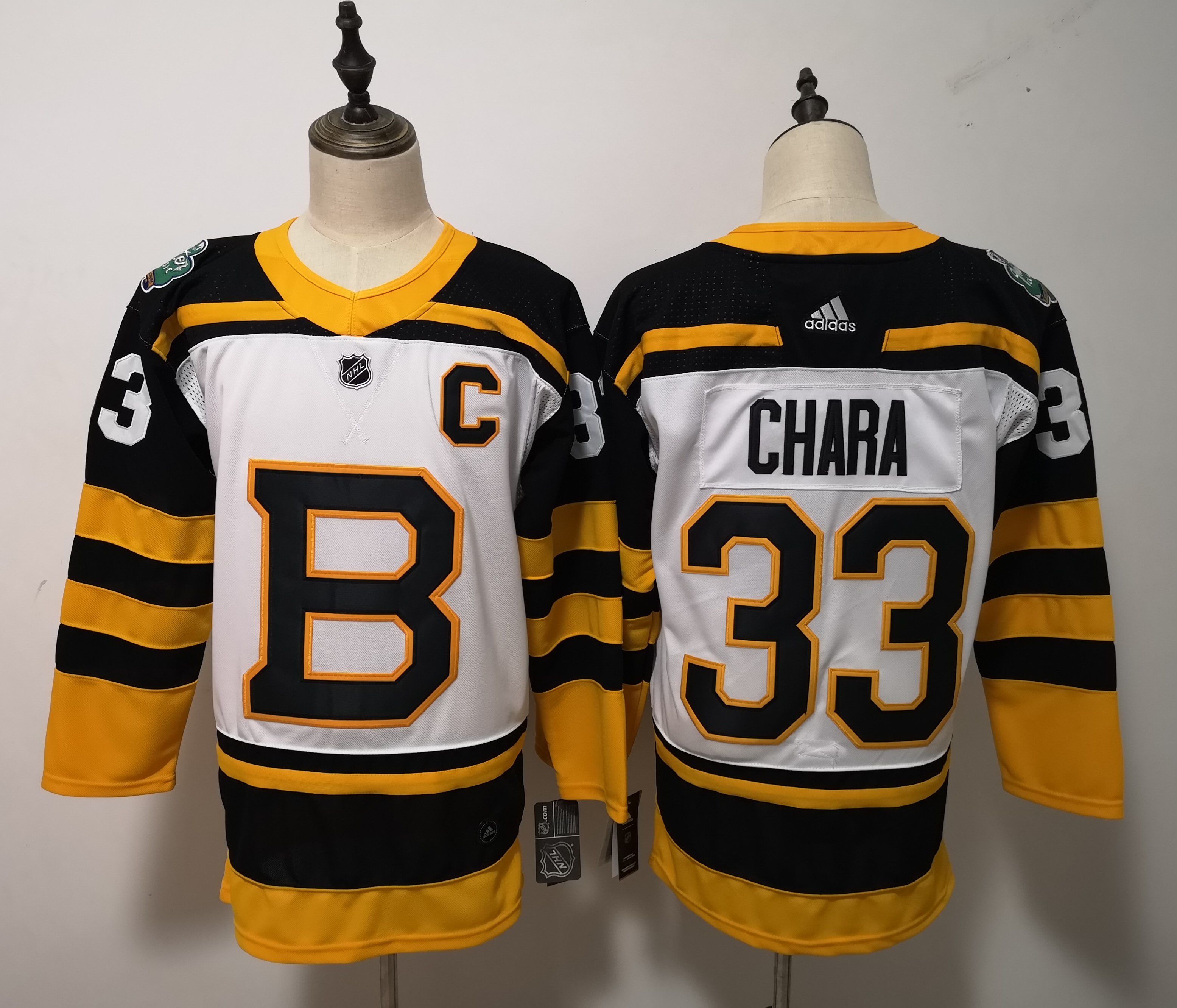 Men Boston Bruins #33 Chara White Adidas Authentic Winter Classic NHL Jersey->boston bruins->NHL Jersey